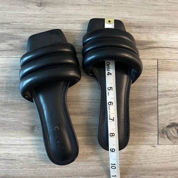 Aldo Goani Puffy Slide Square Toe Sandal Black Size 5 - Picture 9 of 13